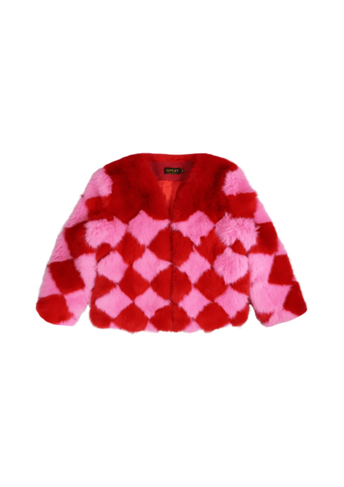 RED DELILAH COAT Jersey Tulle Batik