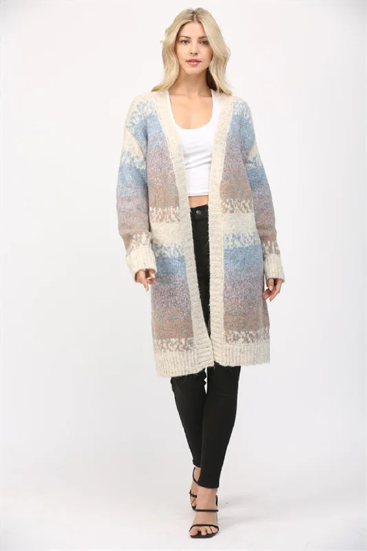 colorblock cardigan Glossy Satin Silk Glossy Satin Silk