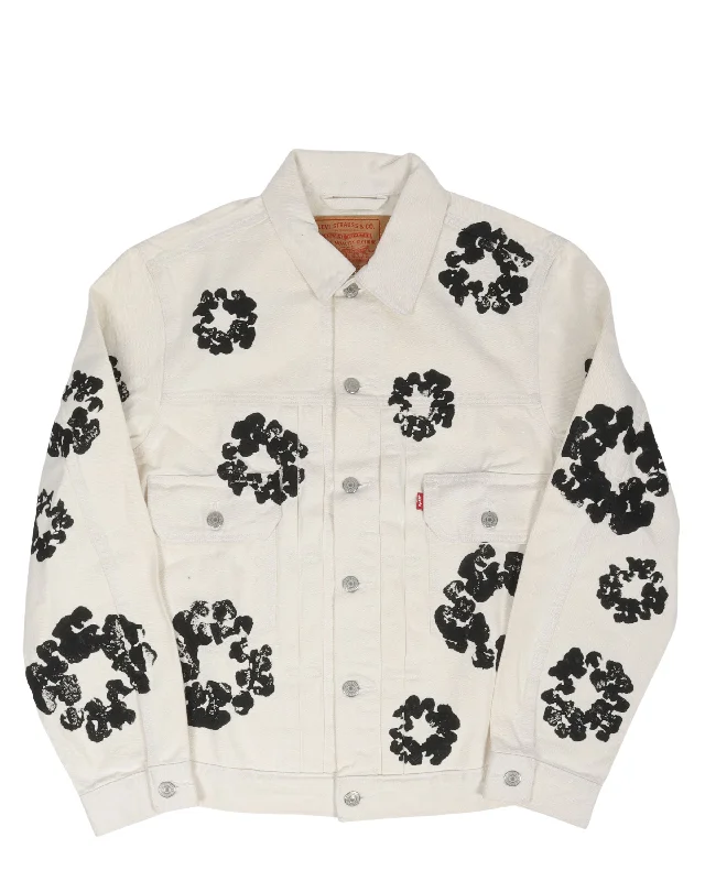 Levi's Cotton Wreath Denim Jacket Jacket Blazer Coat Jacket Blazer Coat