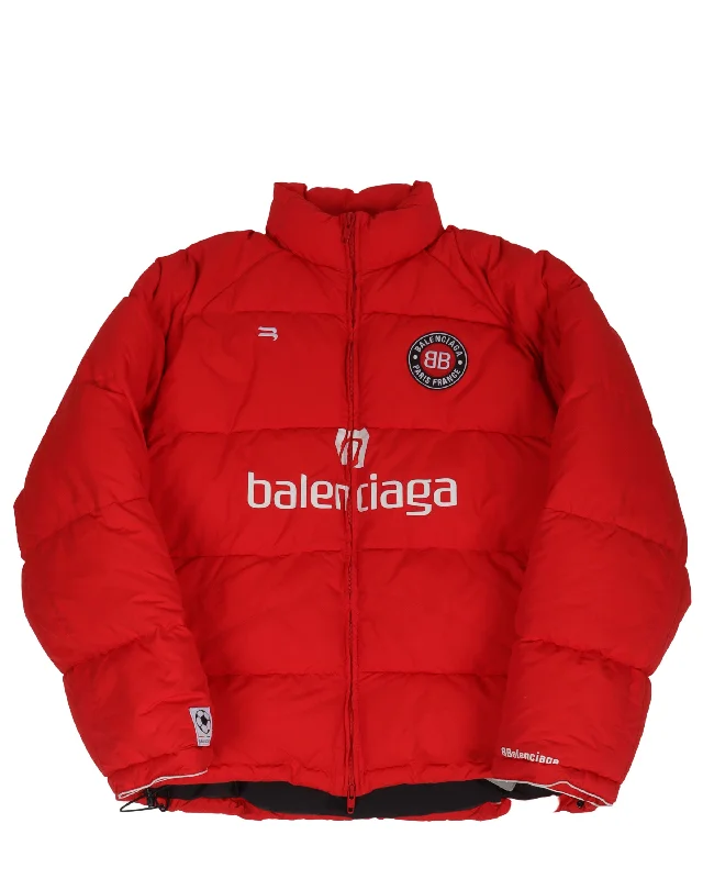 Soccer Oversized Puffer Jacket Quilted Jacket Puffer Jacket Insulated Jacket Quilted Jacket Puffer Jacket Insulated Jacket