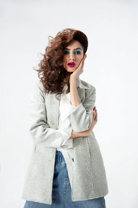 1 PC Stitched | Woollen Coat Stand-Up Roll-Neck Turtle