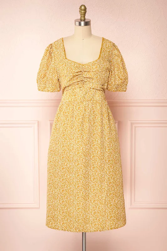Kathya | Short Sleeve Floral Dress
