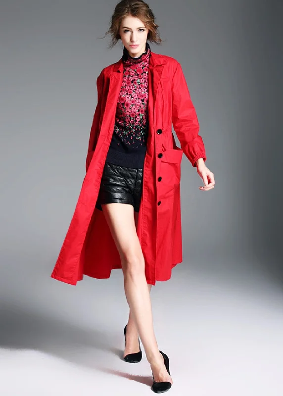 2020 Women Spring Fashion Autumn Long Trench Coat Women's Windbreaker Outwear Slim Ladies Coats Casaco Feminino WXF105 Boat Neck Jacket Square Neck Jacket One-Shoulder Jacket