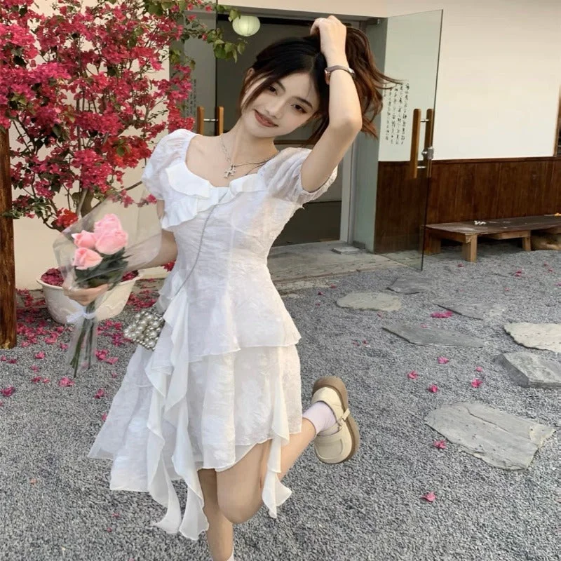 Summer dress stitching new long dress LL-160