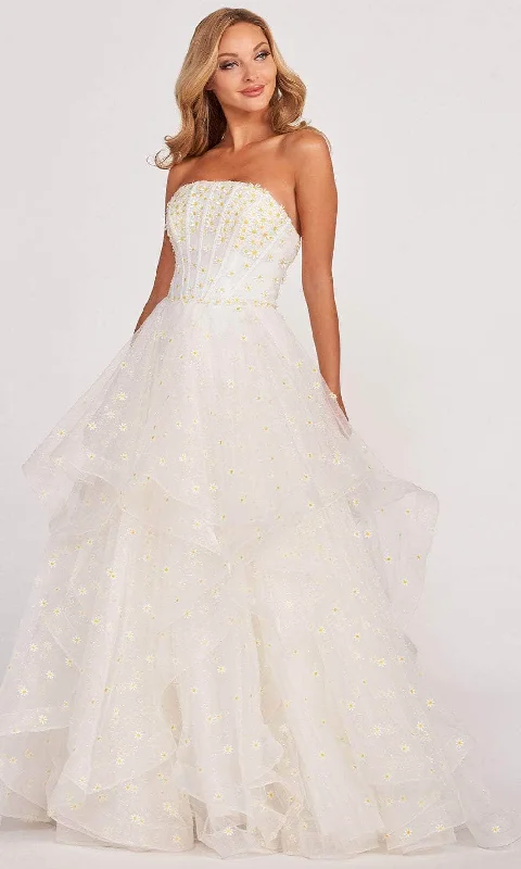 Colette By Daphne CL2055 - Strapless Ruffles Evening Dress Tunics Custom made
