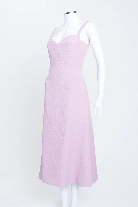 Pale Pink Crepe Structured Evening Dress Tunics Solid Classic