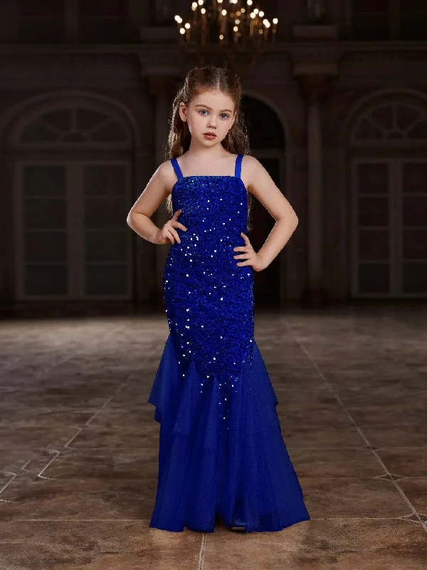 Tween Girls' Sleeveless Mesh Overlay Sequin Mermaid Party Dress Tunics stripes playful Tween Girls' Sleeveless Mesh Overlay Sequin Mermaid Party Dress Tunics stripes playful