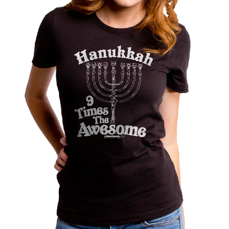 9 Times the Awesome Women's T-Shirt Denim Fabric Leather Fabric Suede Fabric Denim Fabric Leather Fabric Suede Fabric