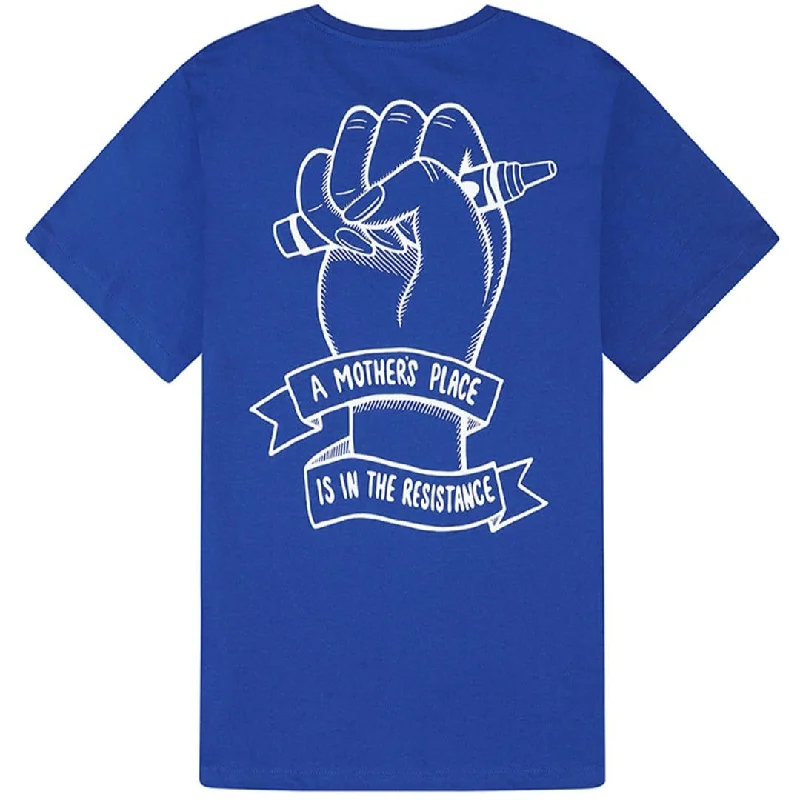 A Mother's Place is in the Resistance Blue T-Shirt Welt Pockets Slit Pockets Flap Pockets Welt Pockets Slit Pockets Flap Pockets A Mother's Place is in the Resistance Blue T-Shirt Welt Pockets Slit Pockets Flap Pockets Welt Pockets Slit Pockets Flap Pockets