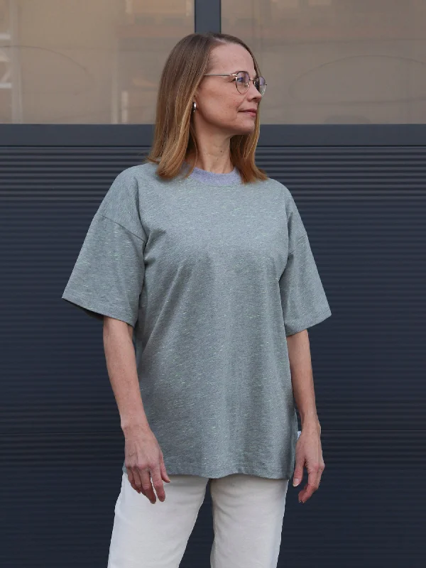 Tara T-Shirt Melange Grey/Lime Wool Fabric Cashmere Fabric Tweed Fabric Wool Fabric Cashmere Fabric Tweed Fabric Tara T-Shirt Melange Grey/Lime Wool Fabric Cashmere Fabric Tweed Fabric Wool Fabric Cashmere Fabric Tweed Fabric