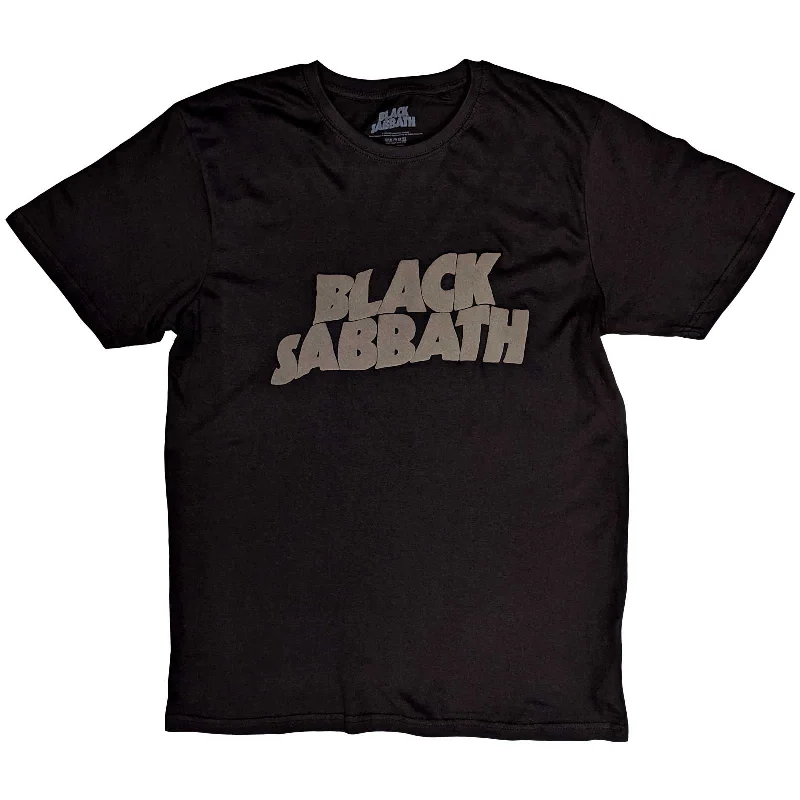 BLACK SABBATH HI-Build T-Shirt, Wavy Logo Boxy Fit Fitted Loose Boxy Fit Fitted Loose