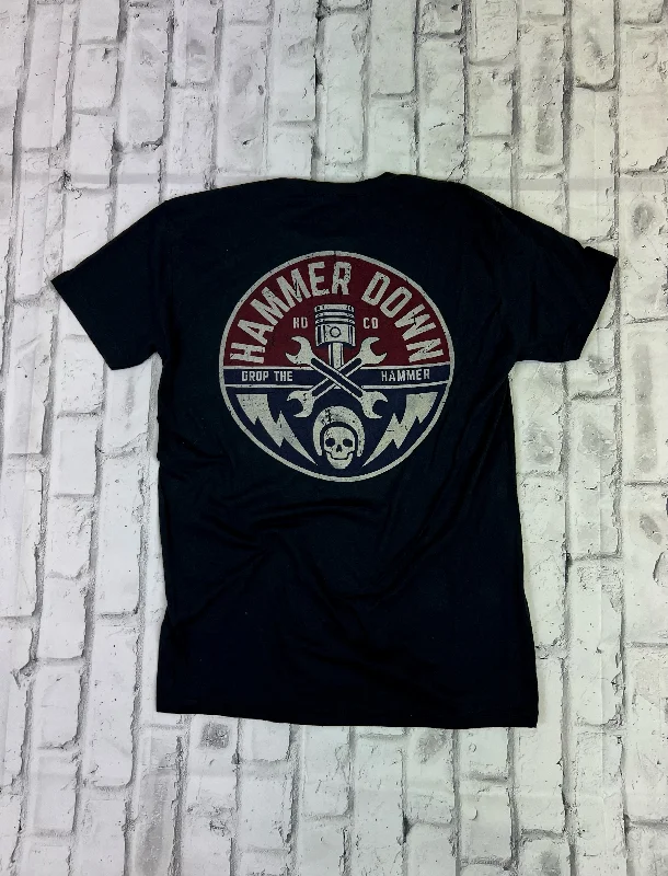 Hammer Down "Gear Head USA" Short Sleeve T-shirt - Black Graphic T-Shirt Round Neck Polyester Graphic T-Shirt Round Neck Polyester Hammer Down "Gear Head USA" Short Sleeve T-shirt - Black Graphic T-Shirt Round Neck Polyester Graphic T-Shirt Round Neck Polyester