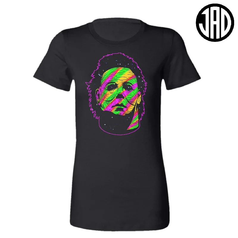 Cosmic Slasher - Women's Tee Hooded Caped Shawl Collar Hooded Caped Shawl Collar