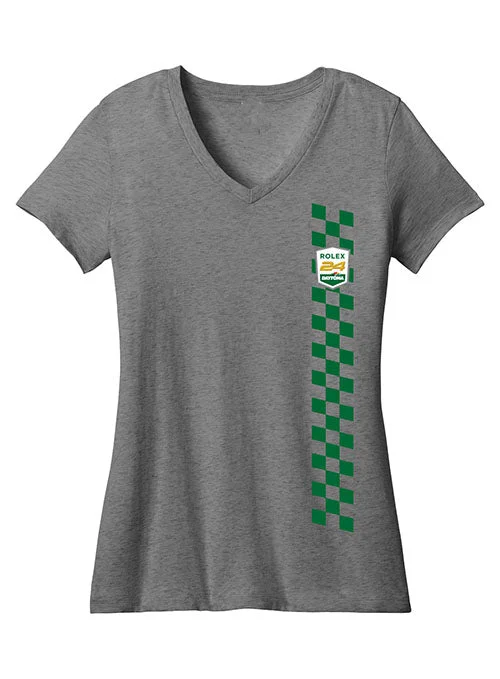 Ladies Rolex 24 Checkered Stripe T-Shirt Basic T-Shirt Crew Neck Short Sleeve Basic T-Shirt Crew Neck Short Sleeve Ladies Rolex 24 Checkered Stripe T-Shirt Basic T-Shirt Crew Neck Short Sleeve Basic T-Shirt Crew Neck Short Sleeve