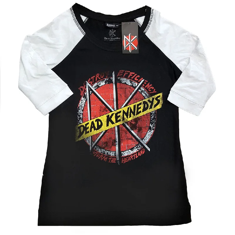 Dead Kennedys Destroy Ladies Raglan T-Shirt Jersey Fabric Tulle Fabric Batik Fabric Jersey Fabric Tulle Fabric Batik Fabric