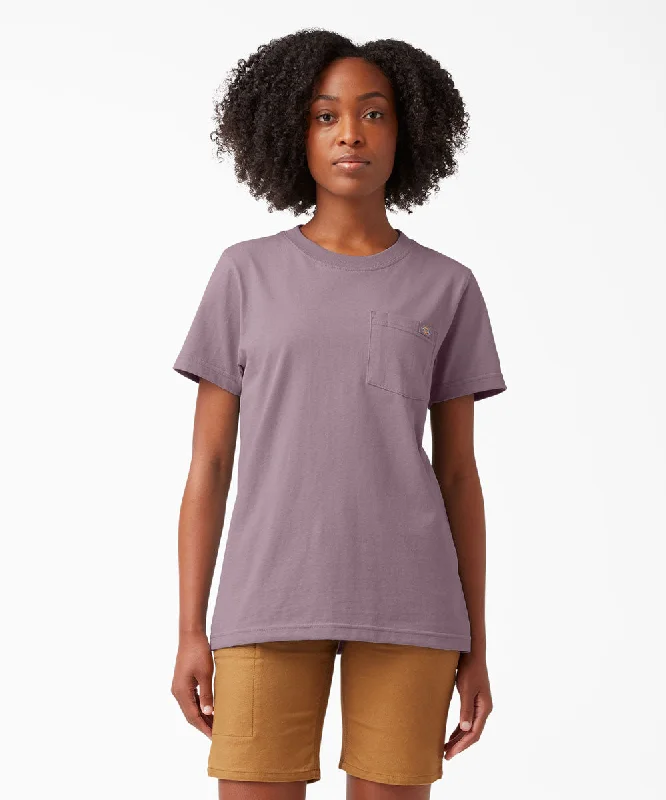 Dickies Women's Short Sleeve Heavyweight Pocket T-Shirt - Lilac Zippered Front Buttoned Front Snap Front Zippered Front Buttoned Front Snap Front Dickies Women's Short Sleeve Heavyweight Pocket T-Shirt - Lilac Zippered Front Buttoned Front Snap Front Zippered Front Buttoned Front Snap Front
