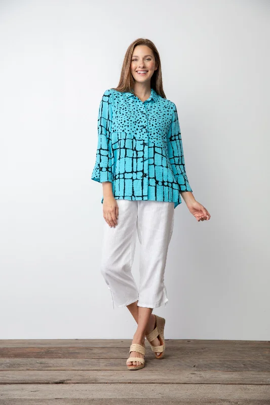 Express Travel Mixed Asymetrical Shirt Solid Color Striped Floral Solid Color Striped Floral