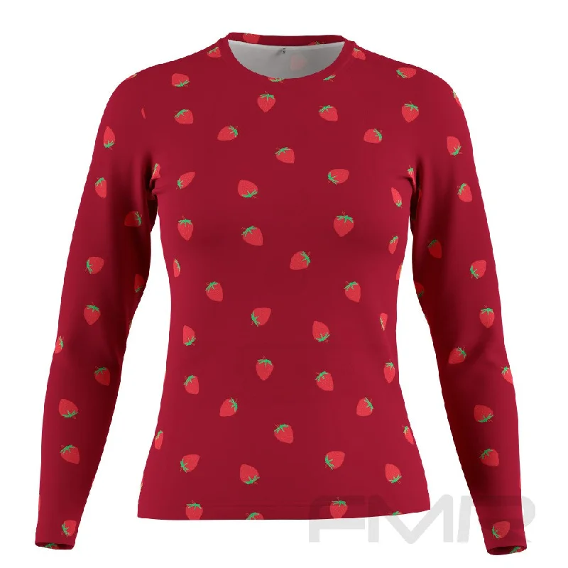 FMR Women's Strawberry Long Sleeve T-Shirt Rayon Velvet Corduroy Rayon Velvet Corduroy FMR Women's Strawberry Long Sleeve T-Shirt Rayon Velvet Corduroy Rayon Velvet Corduroy