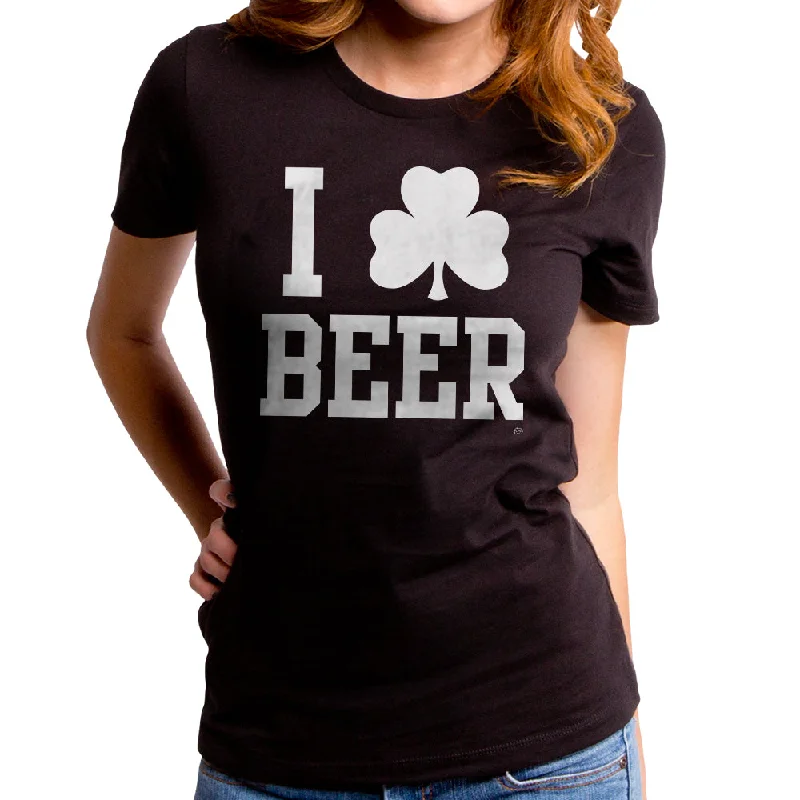I Clover Beer Women's T-Shirt Oversized T-Shirt Spandex breathable Oversized T-Shirt Spandex breathable