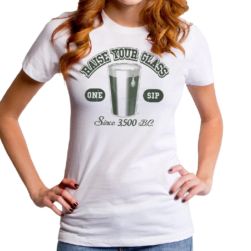 Raise Your Glass Women's T-Shirt Lace Blend Ribbed Blend Corduroy Blend Lace Blend Ribbed Blend Corduroy Blend