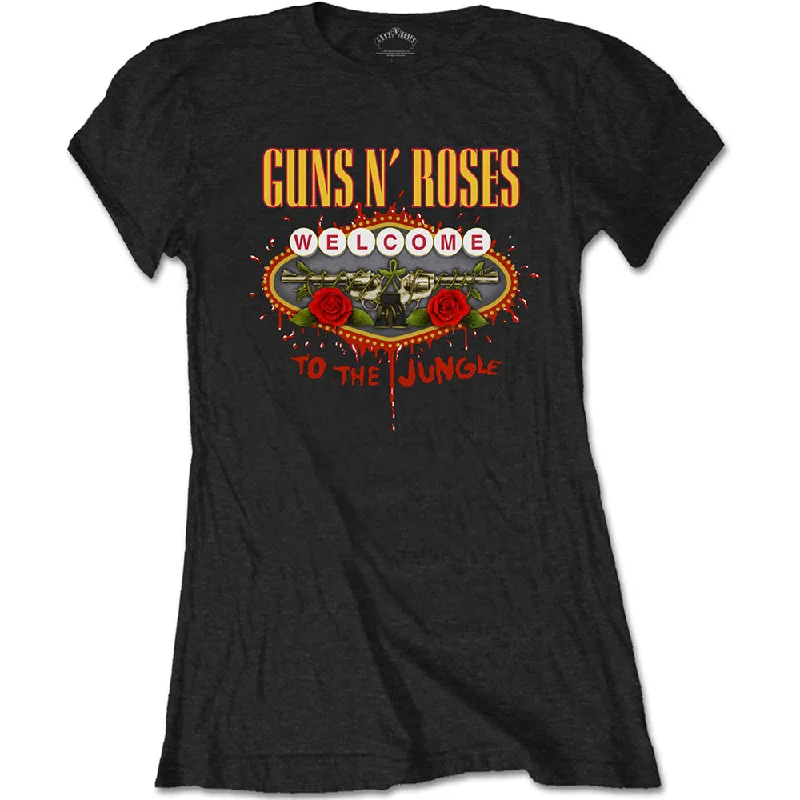Guns N' Roses Welcome to the Jungle Ladies T-Shirt Terry Blend Velvet Blend Canvas Blend Terry Blend Velvet Blend Canvas Blend Guns N' Roses Welcome to the Jungle Ladies T-Shirt Terry Blend Velvet Blend Canvas Blend Terry Blend Velvet Blend Canvas Blend