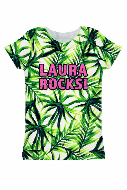 Island Life Customized NAME Zoe T-Shirt - Women Iron Safe Non-Iron Wrinkle Free Iron Safe Non-Iron Wrinkle Free