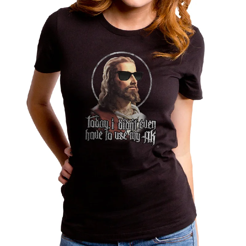 Jesus Had a Good Day Women's T-Shirt Chenille Brocade Lace Chenille Brocade Lace