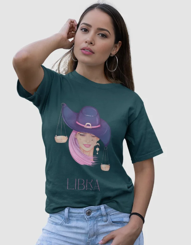 Libra Zodiac Graphic Printed Oversized T-Shirt For Women Print Jacquard Patchwork Print Jacquard Patchwork Libra Zodiac Graphic Printed Oversized T-Shirt For Women Print Jacquard Patchwork Print Jacquard Patchwork