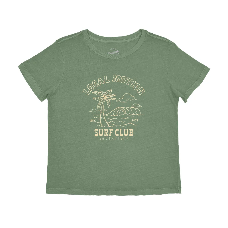 LM SURF CLUB TEE Boxy Fit Fitted Loose Boxy Fit Fitted Loose