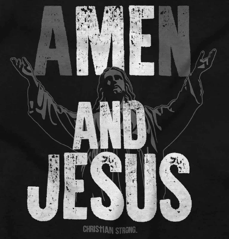Me and Jesus Junior Fit V-Neck T Shirt Terry Blend Velvet Blend Canvas Blend Terry Blend Velvet Blend Canvas Blend