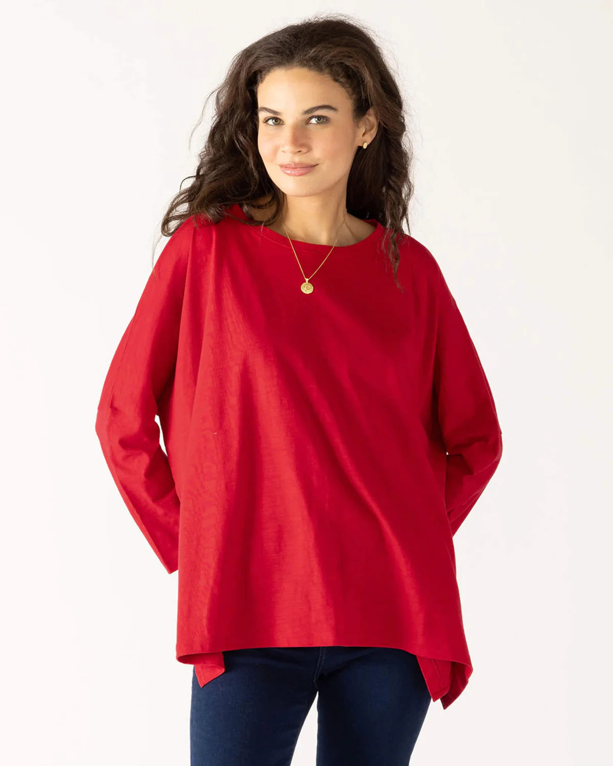 Mersea Catalina Slub Tee Crimson Rayon Velvet Corduroy Rayon Velvet Corduroy