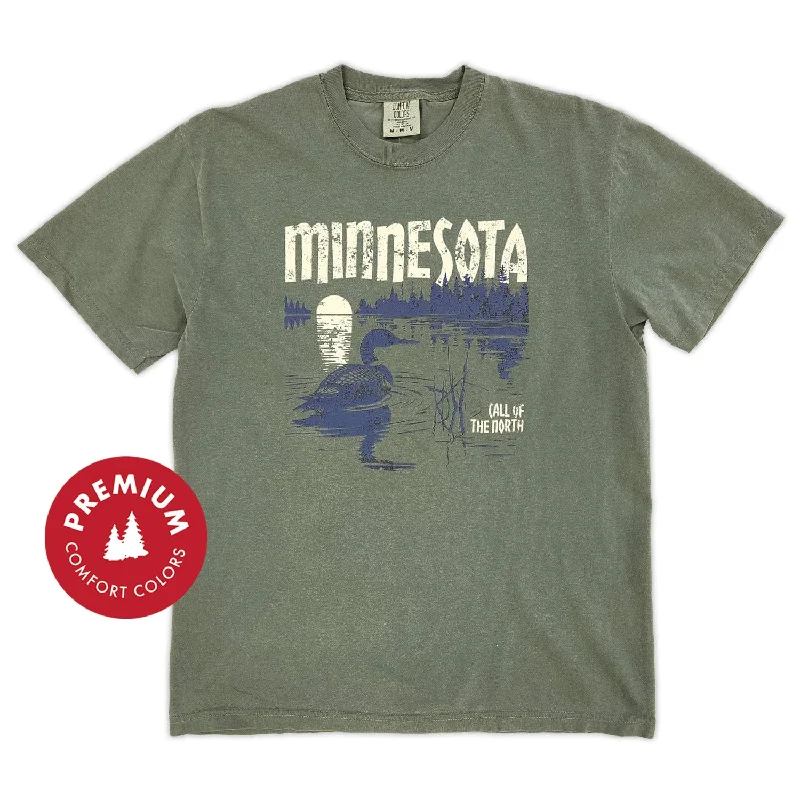 MN Loon Premium Tee Zippered Buttoned Snapped Zippered Buttoned Snapped