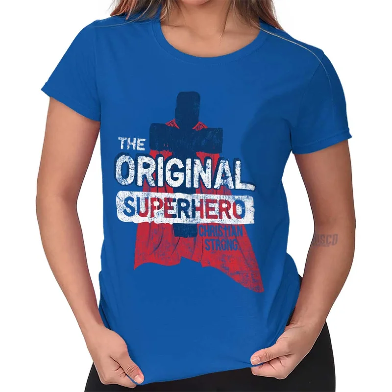 Original Superhero Ladies T Shirt Graphic Embroidered Appliqued Graphic Embroidered Appliqued