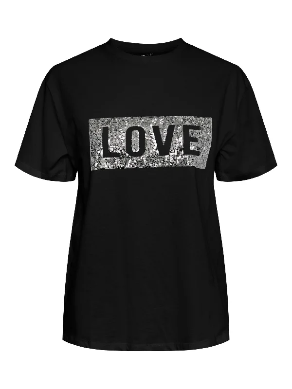 Pieces CREATE Tee -BLACK Lace Blend Ribbed Blend Corduroy Blend Lace Blend Ribbed Blend Corduroy Blend