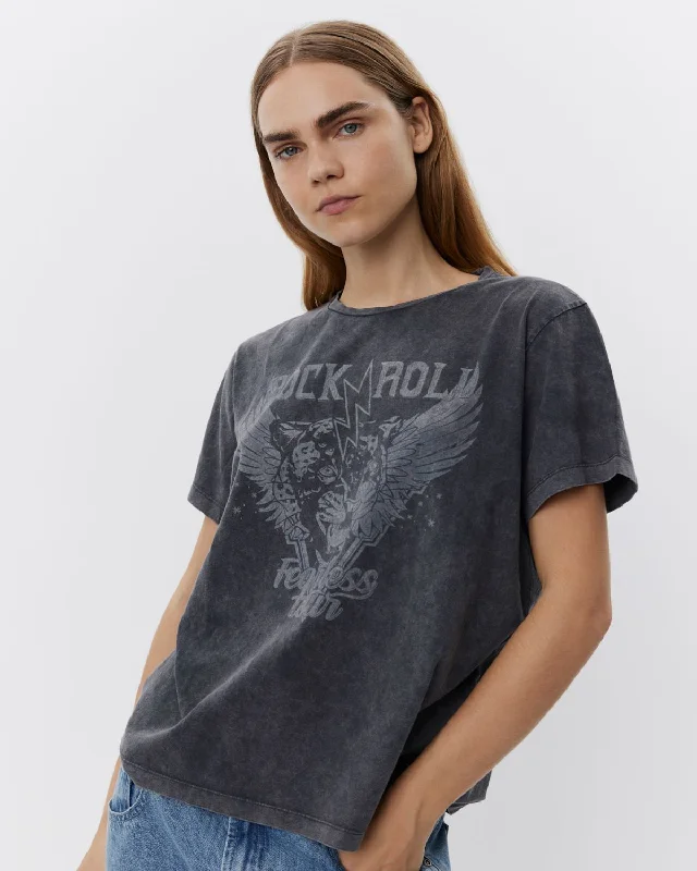 ZENASW T-SHIRT - Washed black Handmade Hand-knitted Hand-woven Handmade Hand-knitted Hand-woven