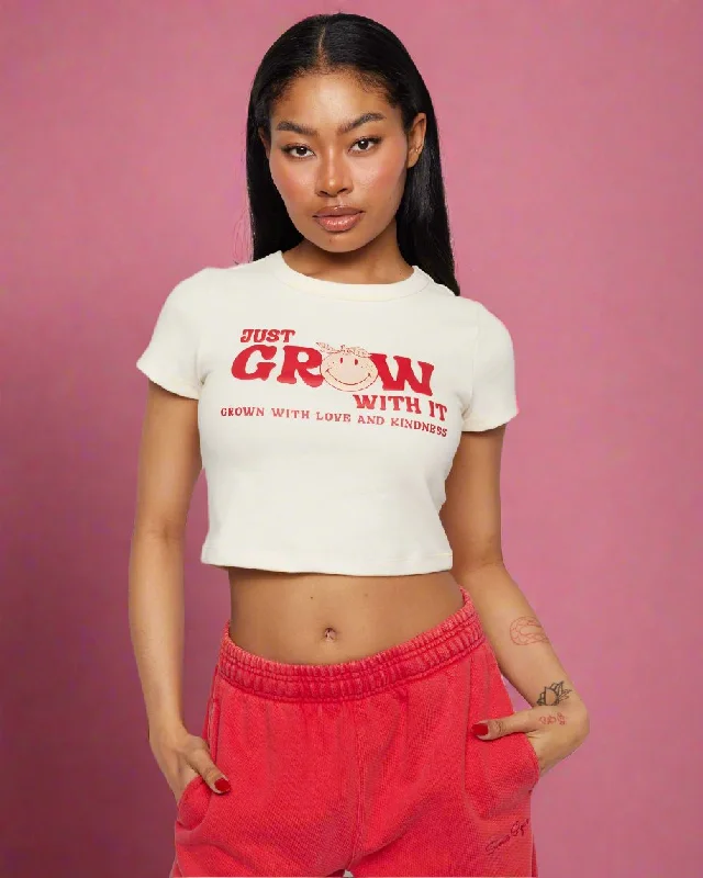 Samii Ryan x Smileyworld® Just Grow With It Baby Tee Layered Multi-layer Single Layer Layered Multi-layer Single Layer Samii Ryan x Smileyworld® Just Grow With It Baby Tee Layered Multi-layer Single Layer Layered Multi-layer Single Layer