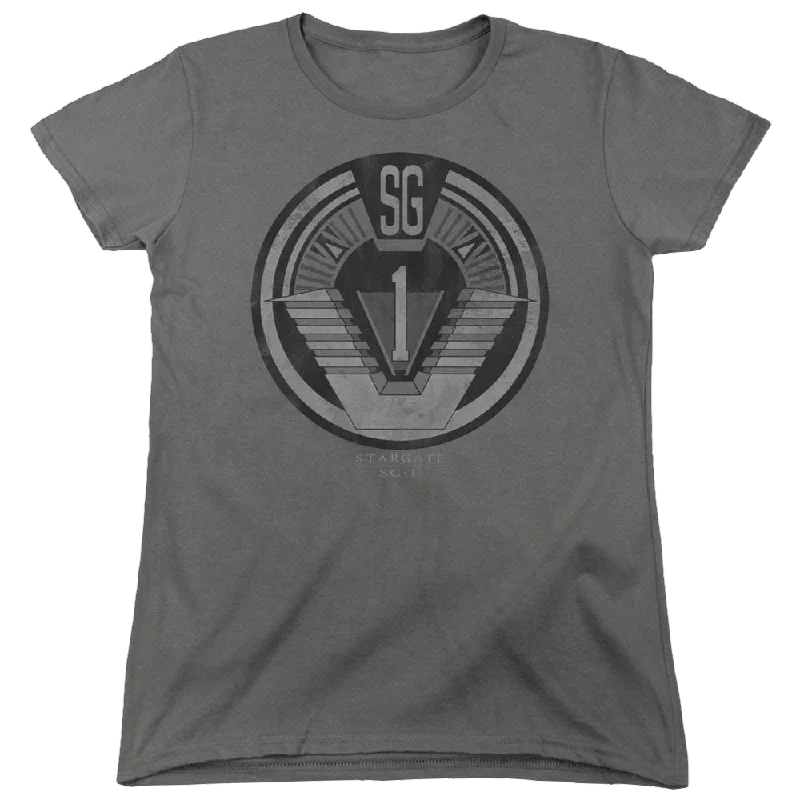 Stargate Team Badge Women's T-Shirt Rayon Velvet Corduroy Rayon Velvet Corduroy