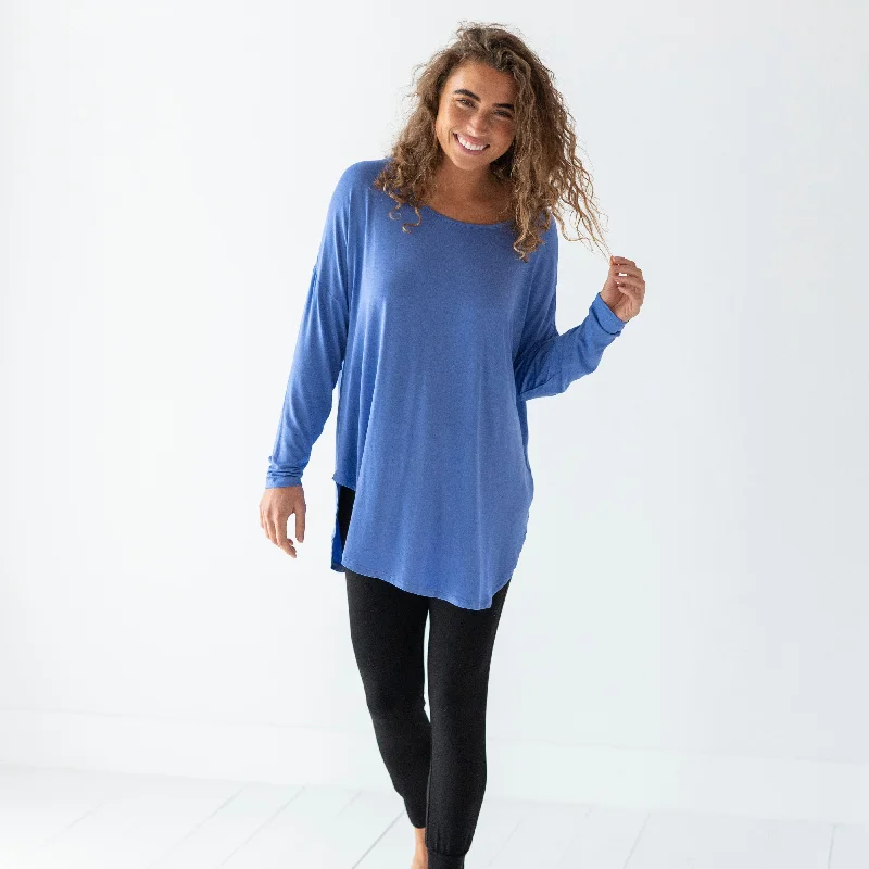 Peony Blue Mama Long Sleeves Shirt Ribbed Striped Patterned Ribbed Striped Patterned Peony Blue Mama Long Sleeves Shirt Ribbed Striped Patterned Ribbed Striped Patterned