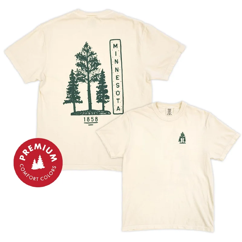 Tall Pines Premium Tee Notch Collar Peter Pan Collar Cowl Neck Notch Collar Peter Pan Collar Cowl Neck