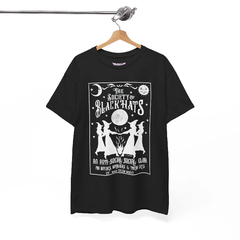 The Society of Black Hats Unisex Graphic Tee T-Shirt Anti-Shrink Durable Soft Anti-Shrink Durable Soft