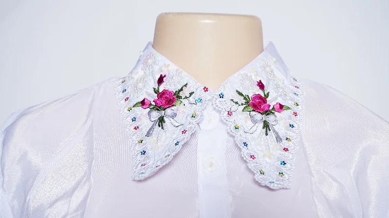 Women Collar Shirt (42) Anti-Pilling Machine Wash Handmade Anti-Pilling Machine Wash Handmade