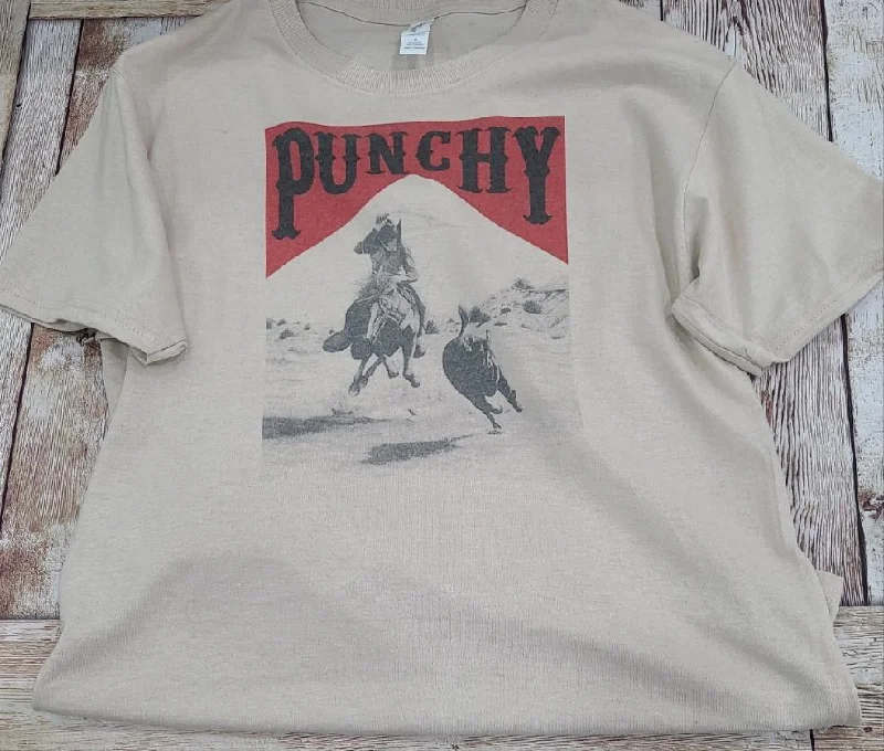Punchy Tee- Oatmeal Polka Dot Checkered Tartan Polka Dot Checkered Tartan