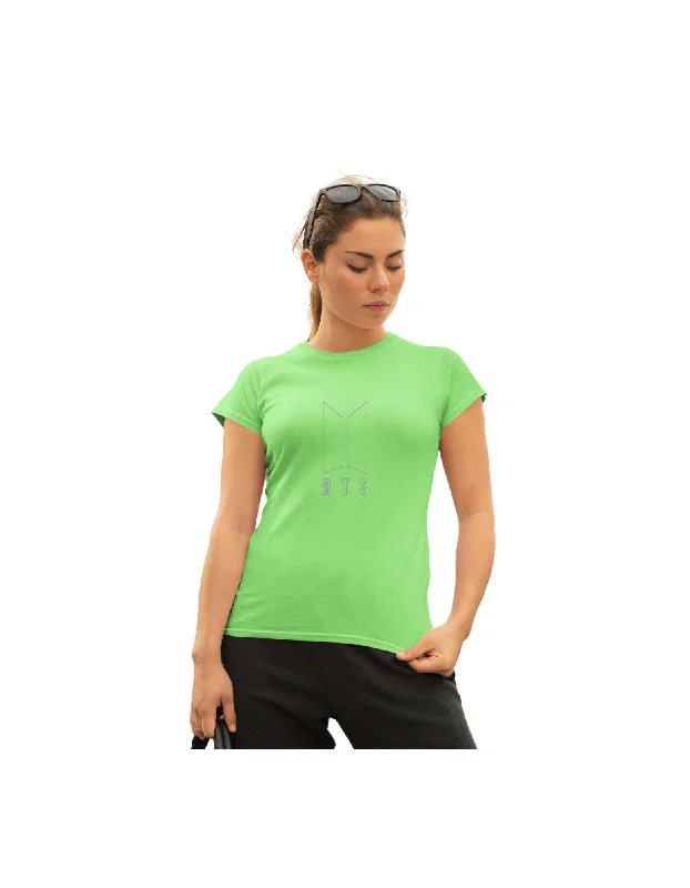 WOMENS BTS -3 PRINTED TSHIRT - LIGHT GREEN Modern Contemporary Chic Modern Contemporary Chic WOMENS BTS -3 PRINTED TSHIRT - LIGHT GREEN Modern Contemporary Chic Modern Contemporary Chic