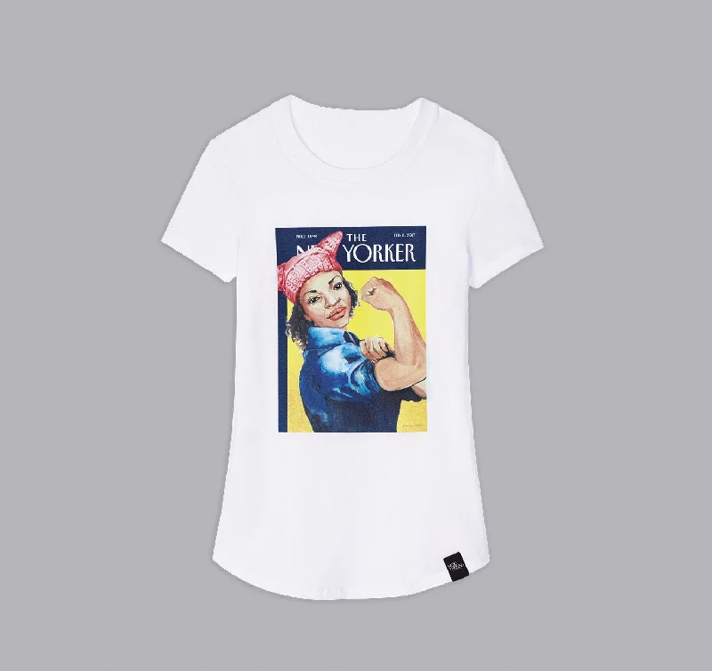 Womens Crew Tee, The March, Supima Cotton Zippered Buttoned Snapped Zippered Buttoned Snapped