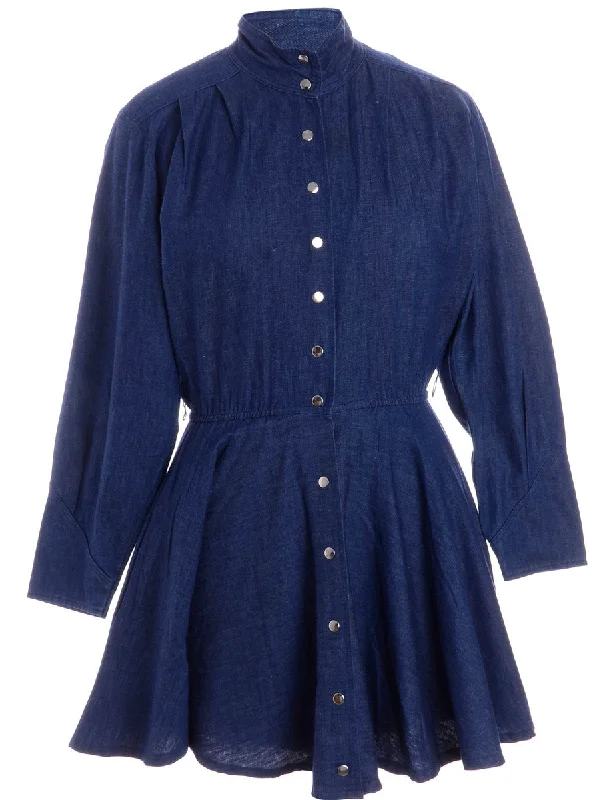 Label Heather Shortened Denim Dress Pencil Office Professional Pencil Office Professional